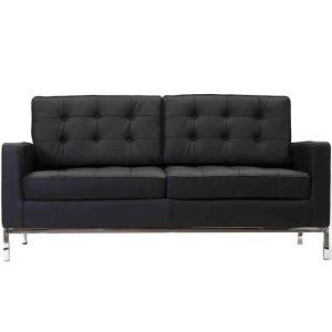 City Loft Black Loveseat