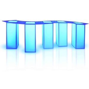 Illuminated Serpentine Communal Bar Table