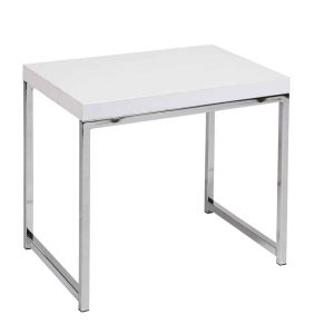 White Club End Table